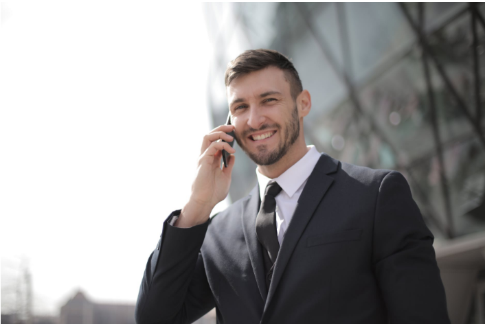 man on phone